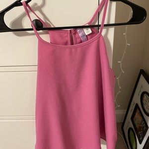 Pink scalloped tank top